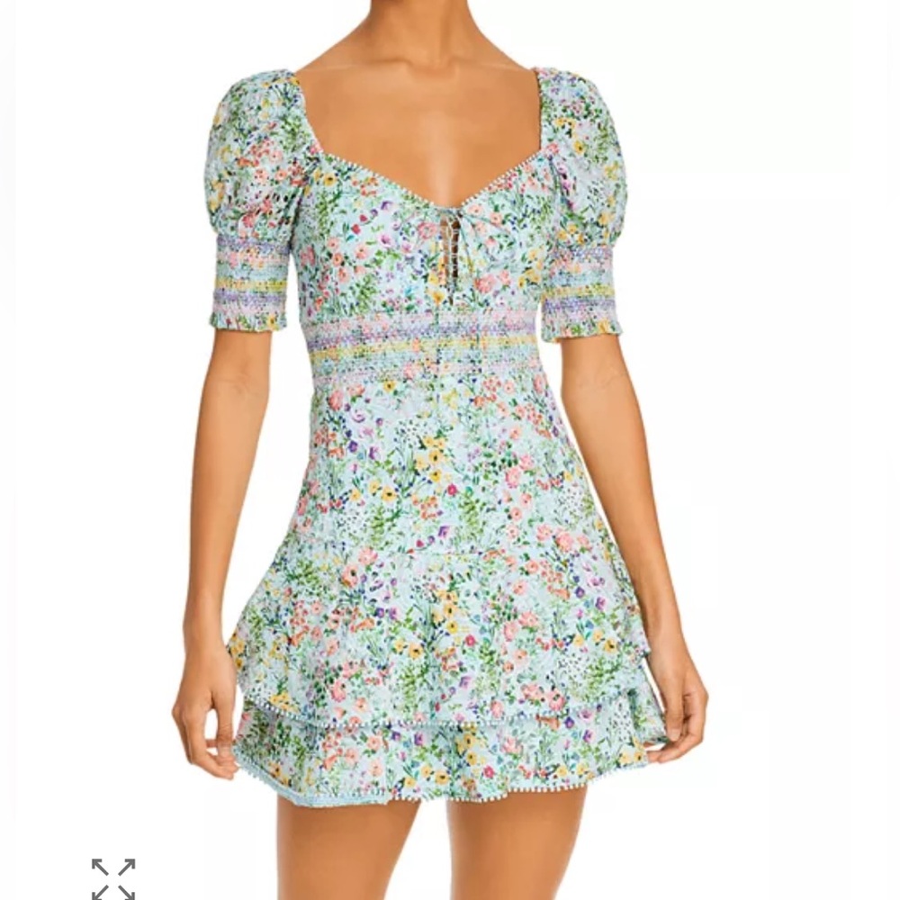 Alice + Olivia Blue Floral Mini Dress - Multicolor New NWT